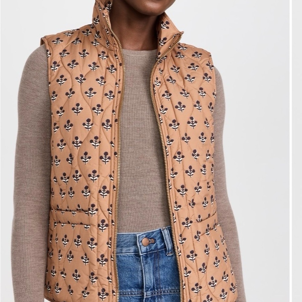Marea block floral Quilted Vest